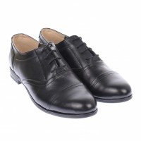 Oferta marimea  39, 40 - Pantofi dama, din piele naturala, model casual, negri - LRUT2NBOX